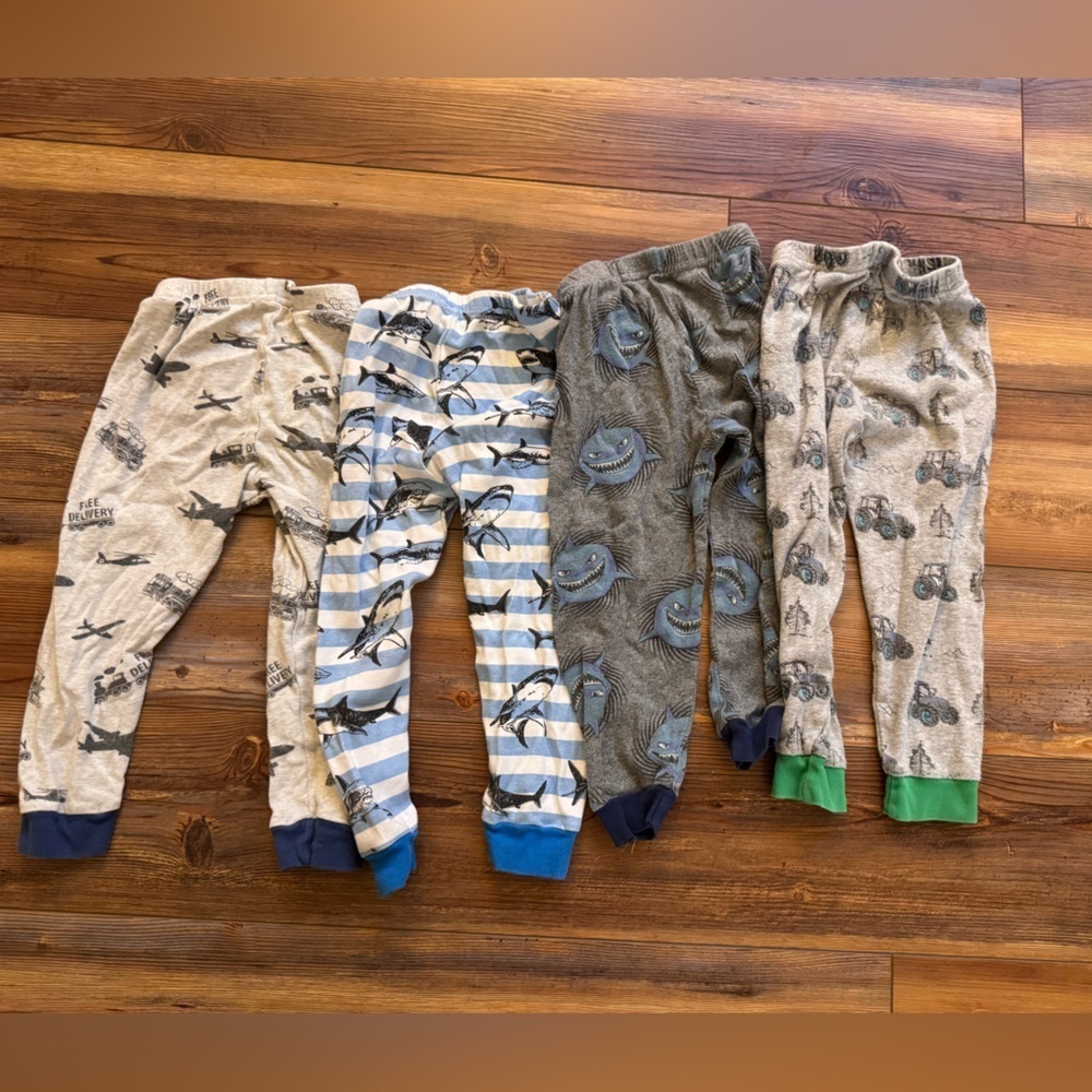 2T - Set of 4 Kids' Patterned Pajama Pants - Picture 6 of 6